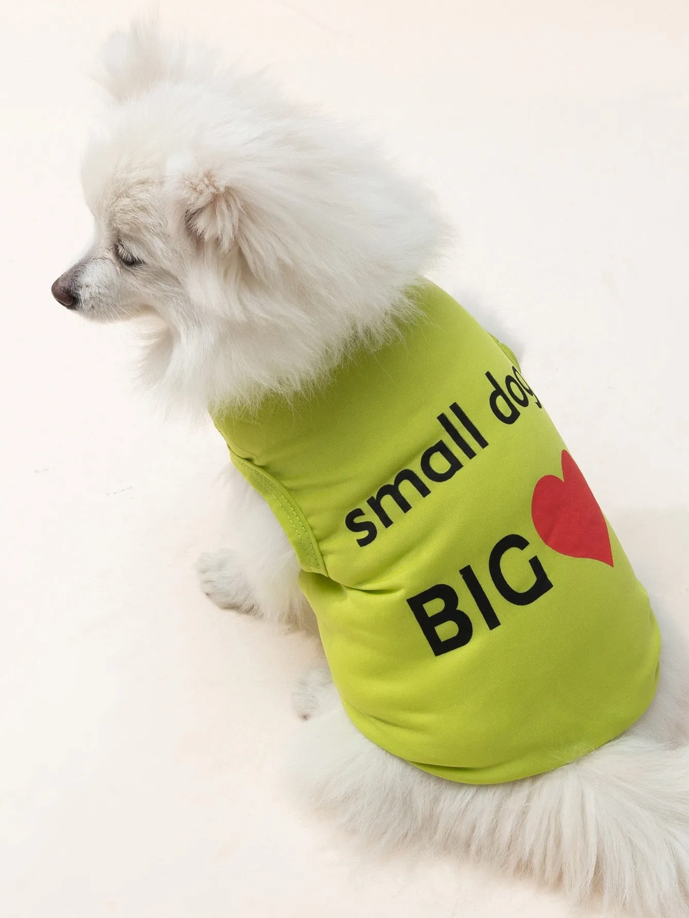 1pc Letter Graphic Pet Tank, Summer Cool Pet Apparel