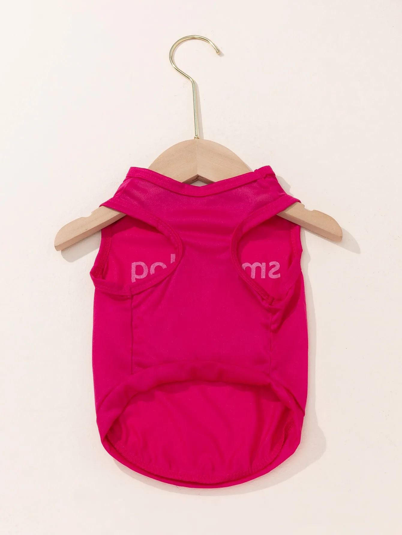 1pc Letter Graphic Pet Tank, Summer Cool Pet Apparel