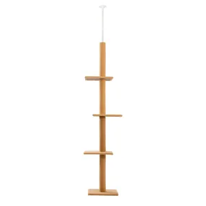 Adjustable Height Floor-to-Ceiling Cat Tree - Scratching Posts & Cat Tower