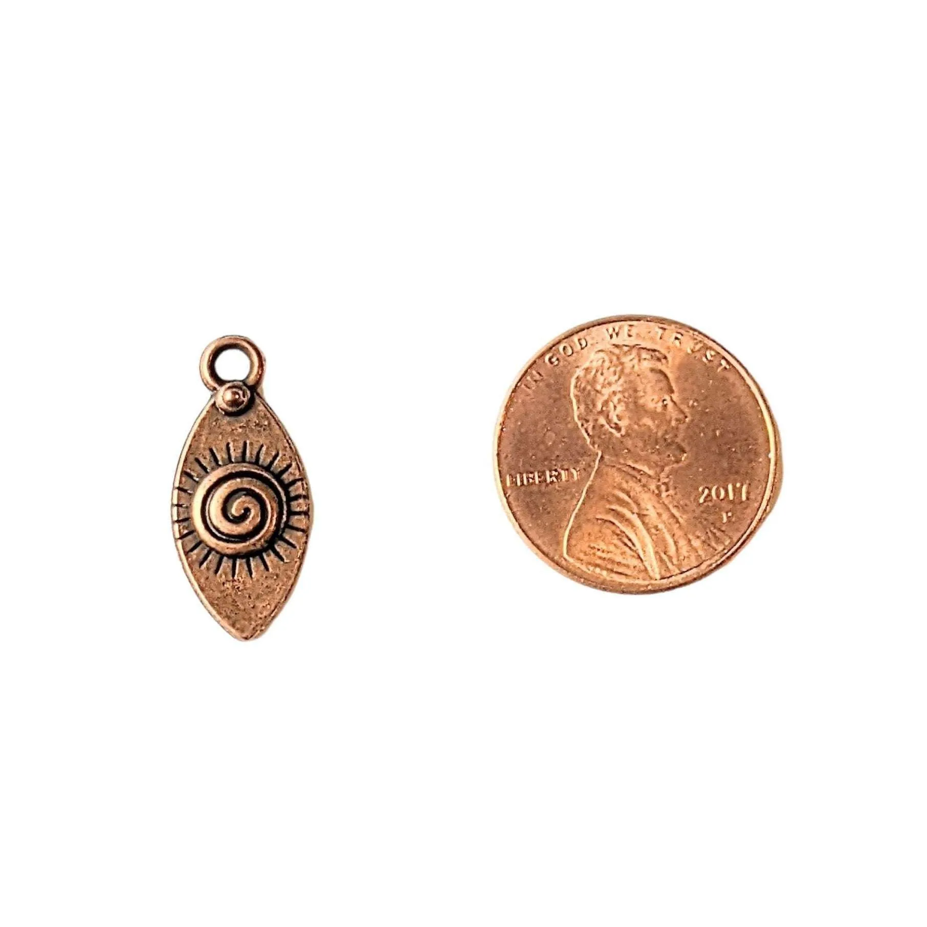 Antique Copper Tribal Sign Charm