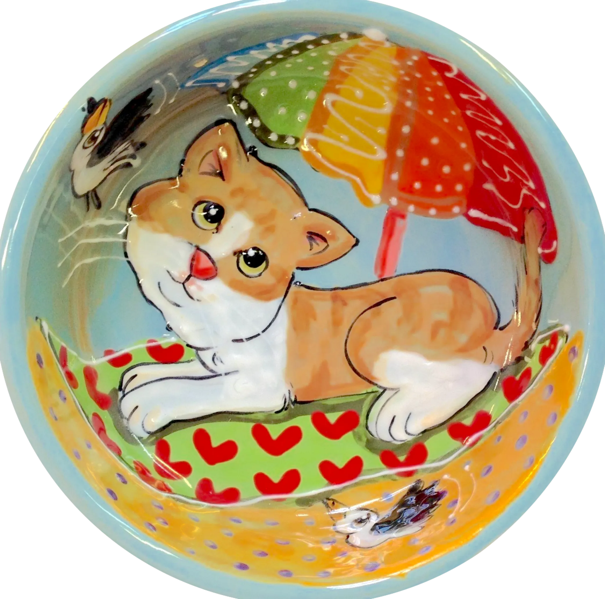 Beach Day Cat Bowl
