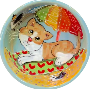 Beach Day Cat Bowl