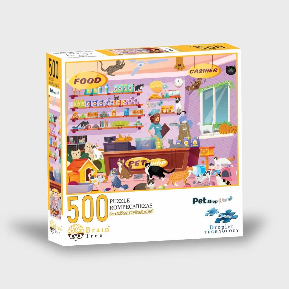 Brain Tree Jigsaw Puzzle 500 pack  19.5"x 14.5"- Pet Shop*