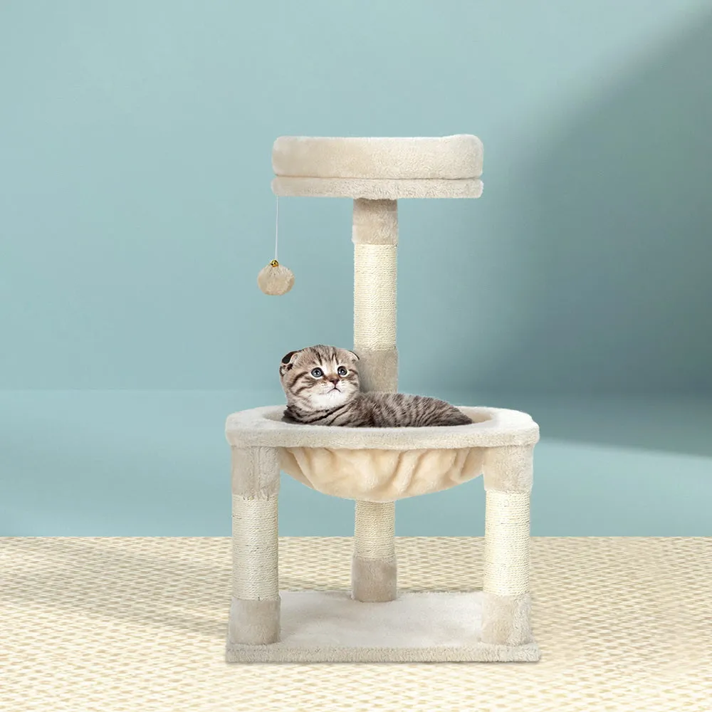 Cat Tree Tower Scratching Post Scratcher Wood Condo Toys House Bed 69cm - Beige