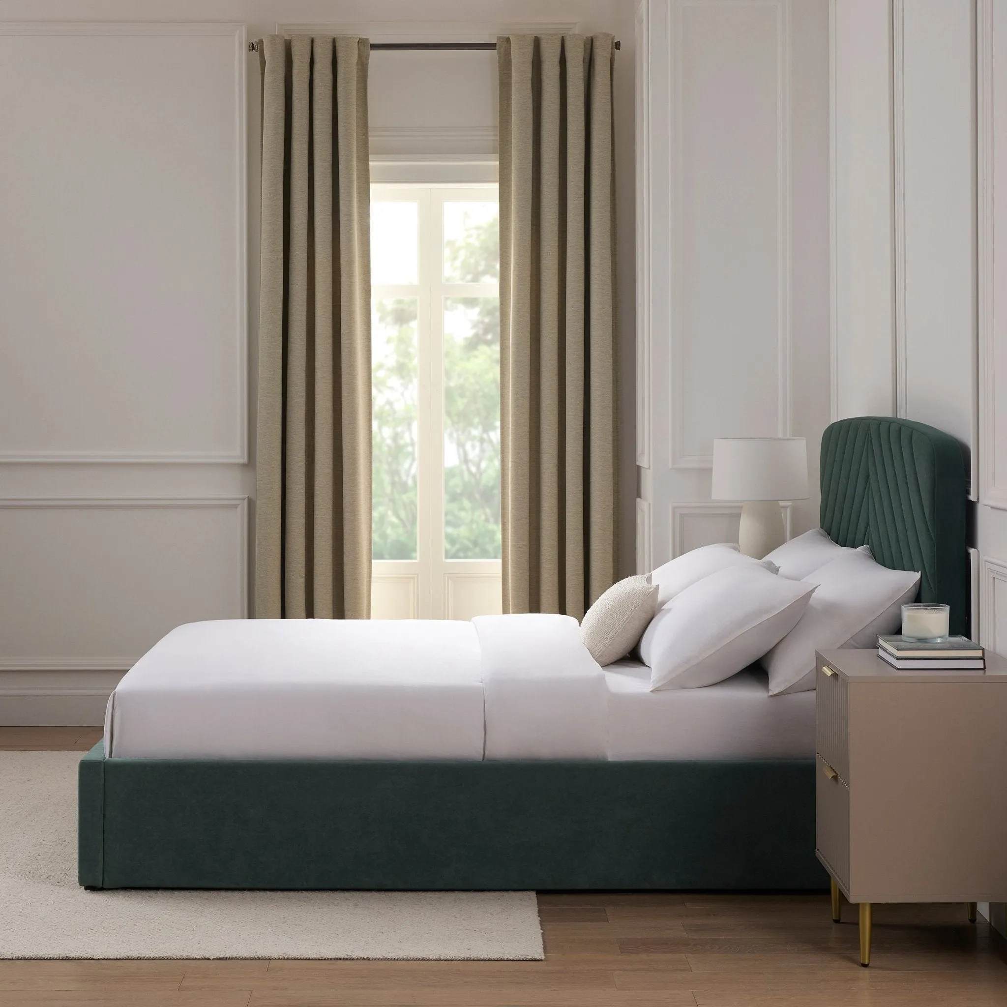 Charleston Ottoman Storage Bed -  Green