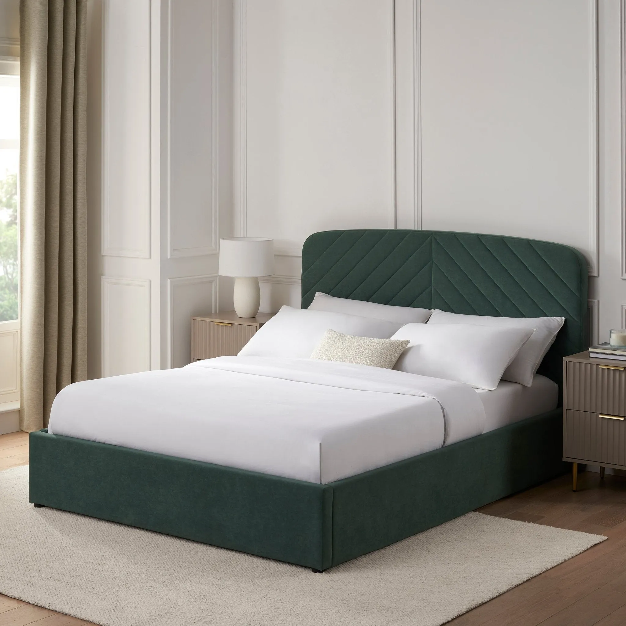Charleston Ottoman Storage Bed -  Green