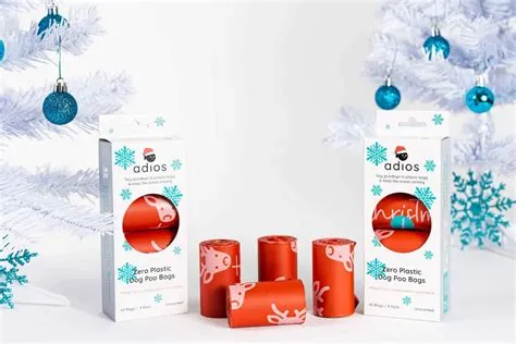 Christmas Compostable Poo Bags - Adios Plastic