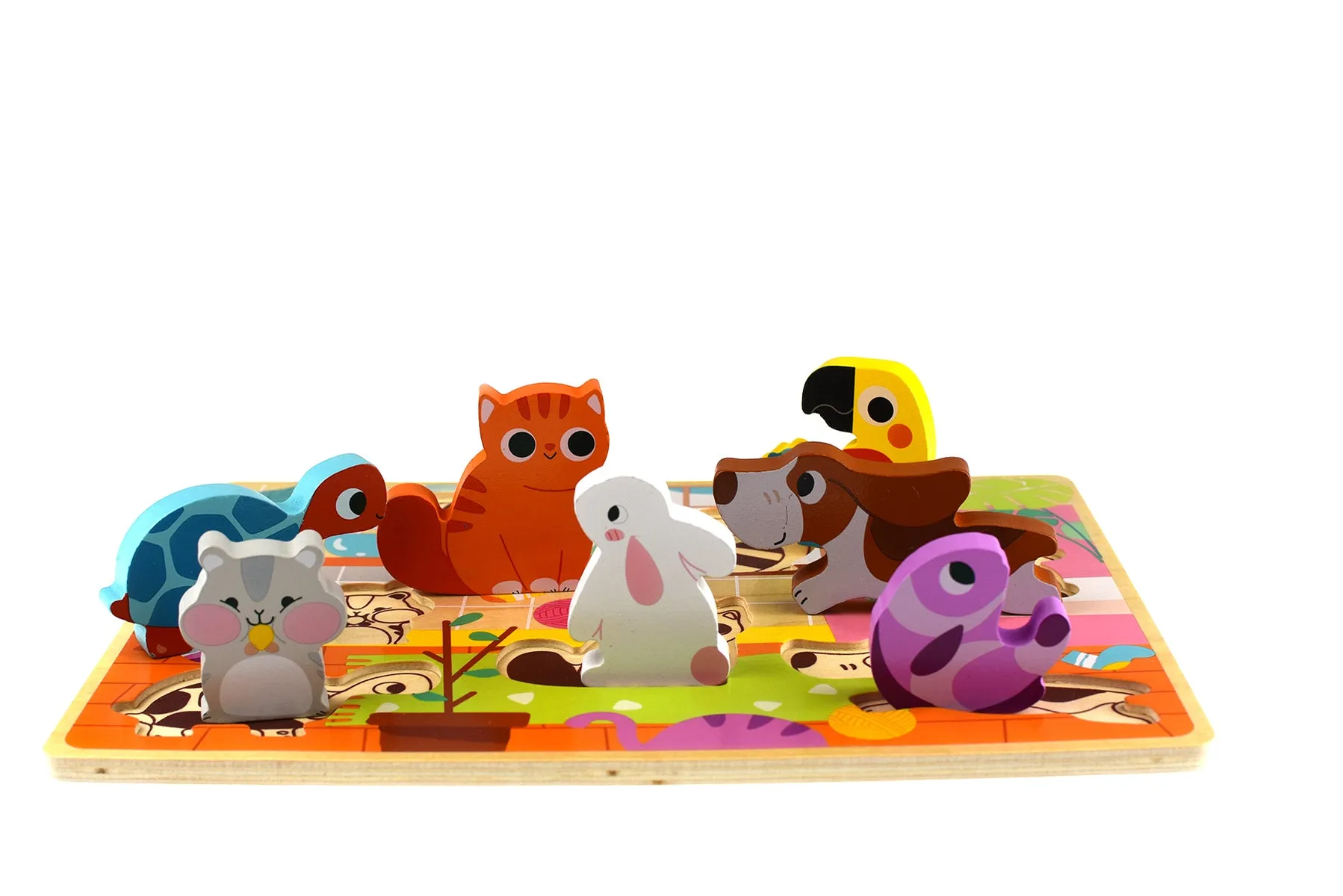 Chunky Wooden Puzzle: Pets 7pc