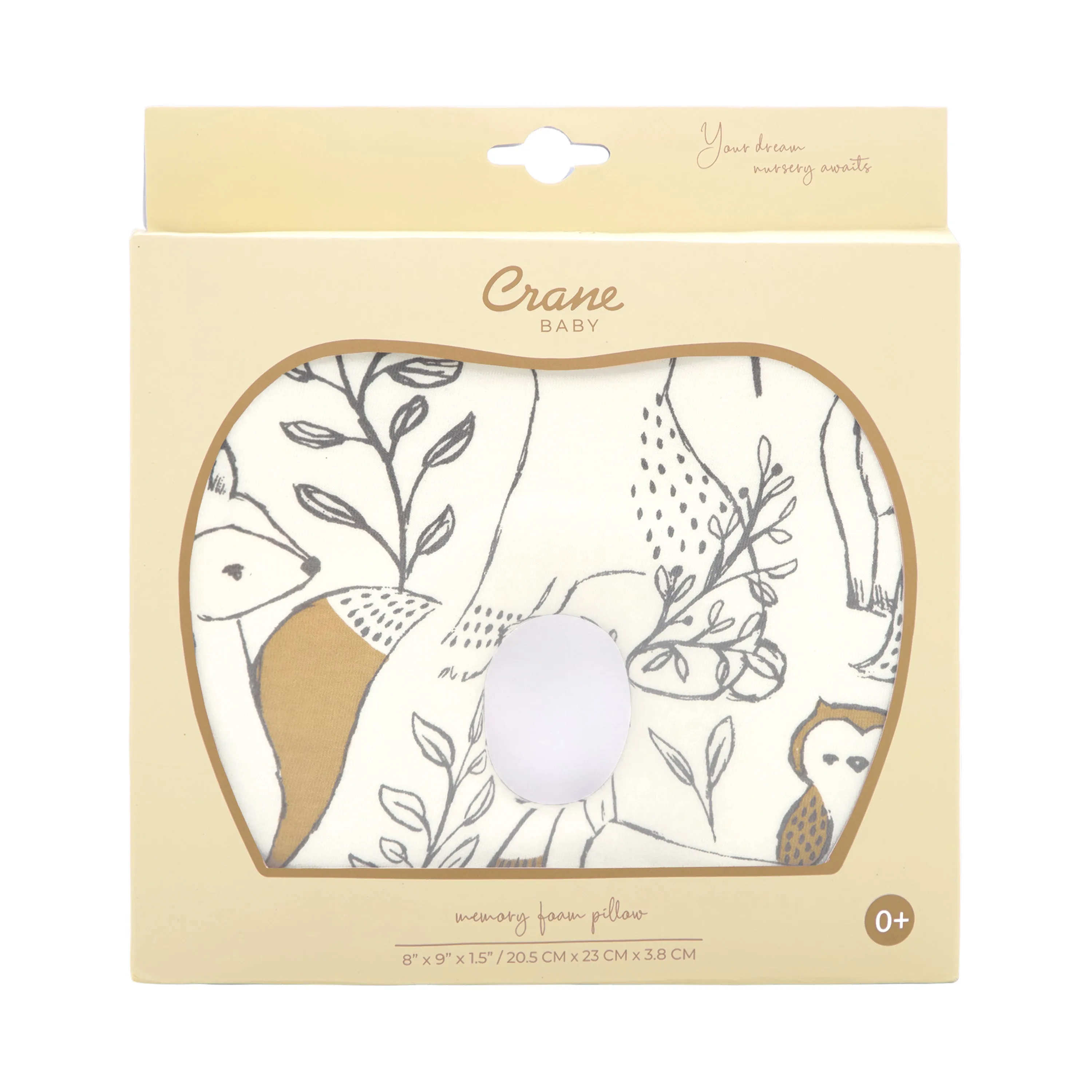 Crane Baby Memory Foam Pillow Ezra Collection - Multicolor