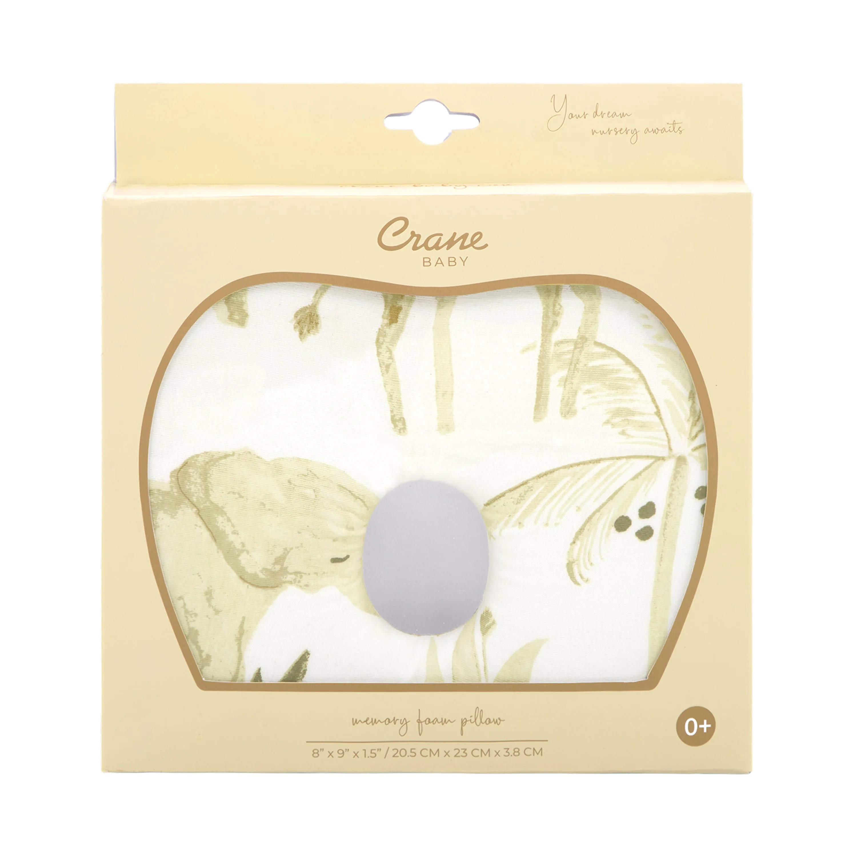 Crane Baby Memory Foam Pillow Kendi Collection - Multicolor