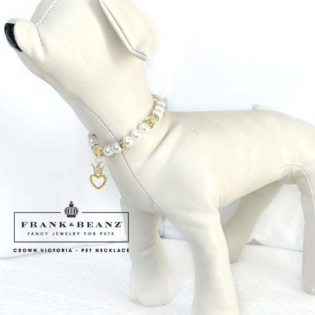 Crown Victoria Elegant Pearl Pet Necklace