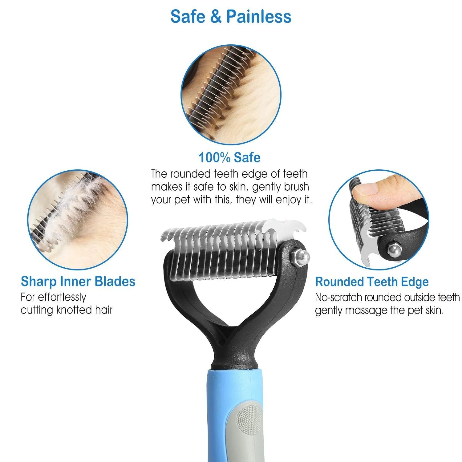 Dog and Cats 2 Sided Grooming Rakes