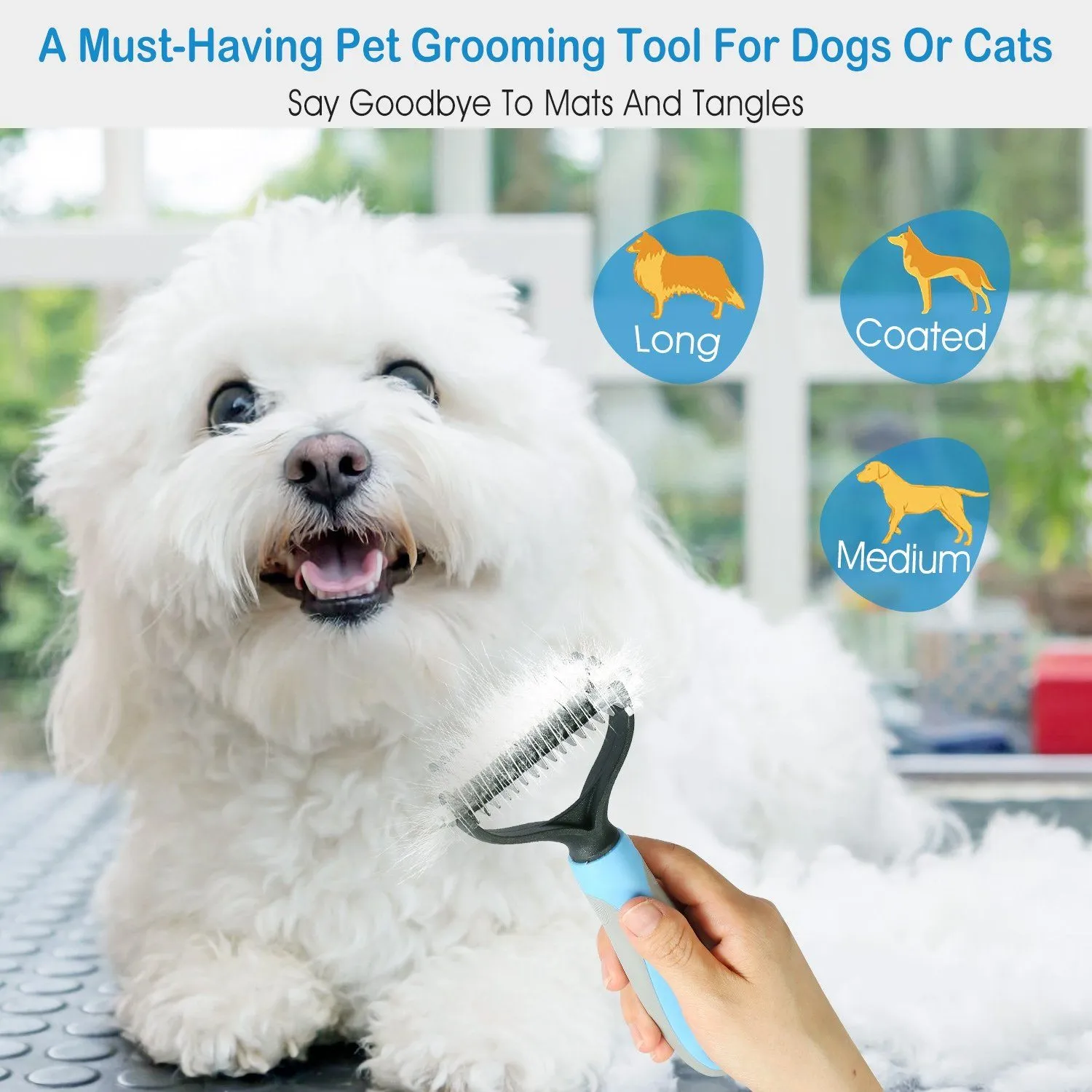 Dog and Cats 2 Sided Grooming Rakes