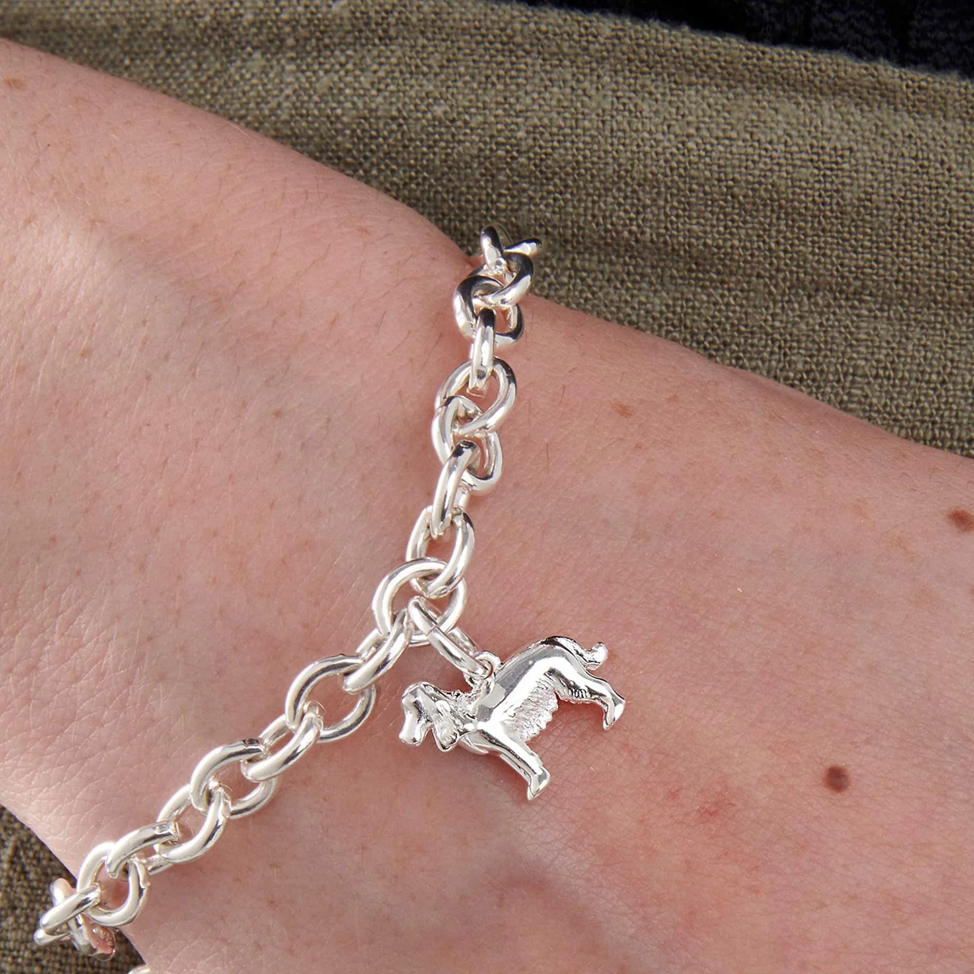 English Cocker Spaniel Silver Dog Charm
