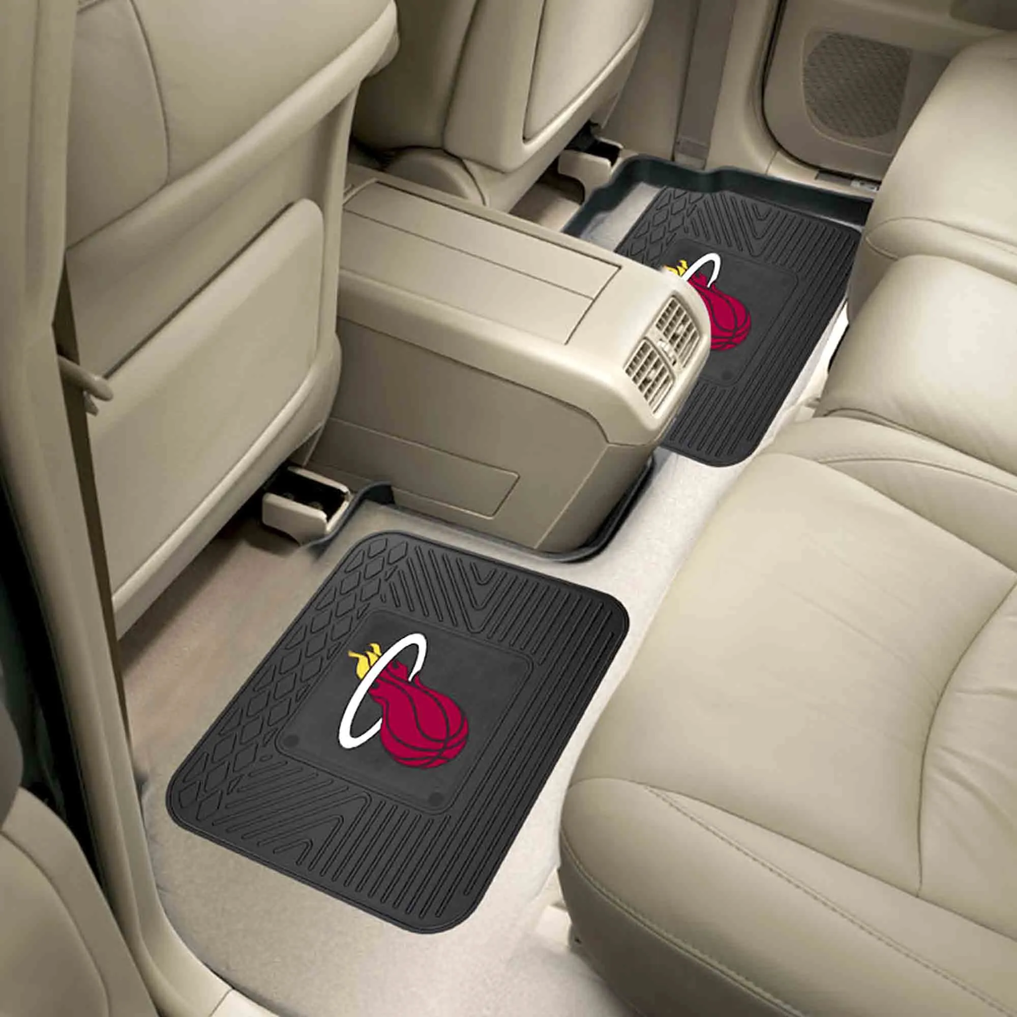 Fanmats Miami Heat Back Seat Car Utility Mats - 2 Piece Set