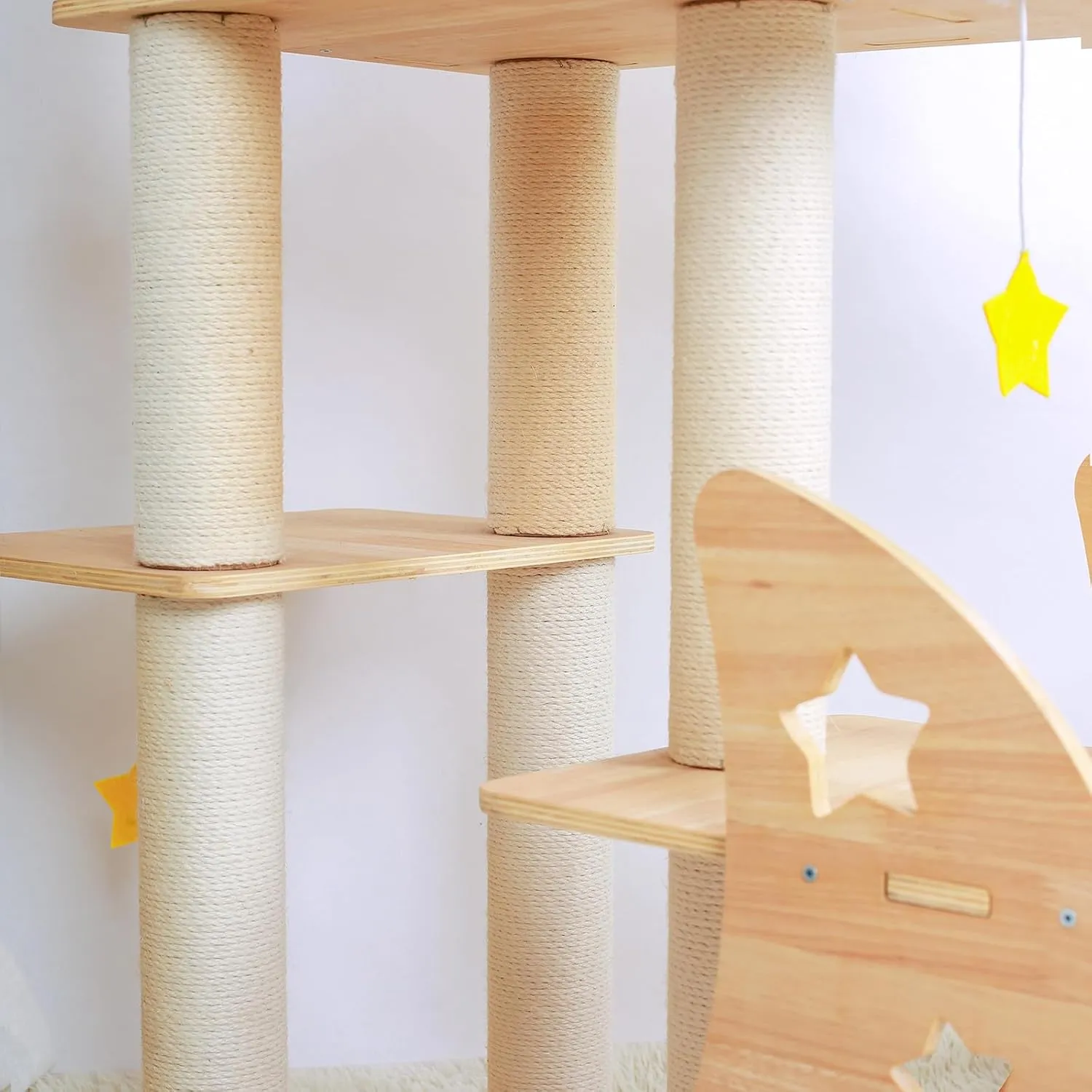 GalaxyCat Oasis - Multi-Level Wooden Cat Climber with Space Capsule