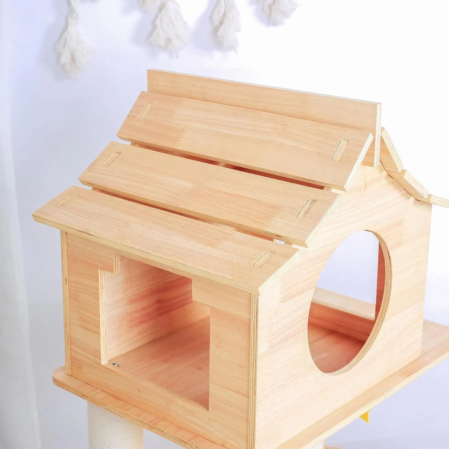 GalaxyCat Oasis - Multi-Level Wooden Cat Climber with Space Capsule