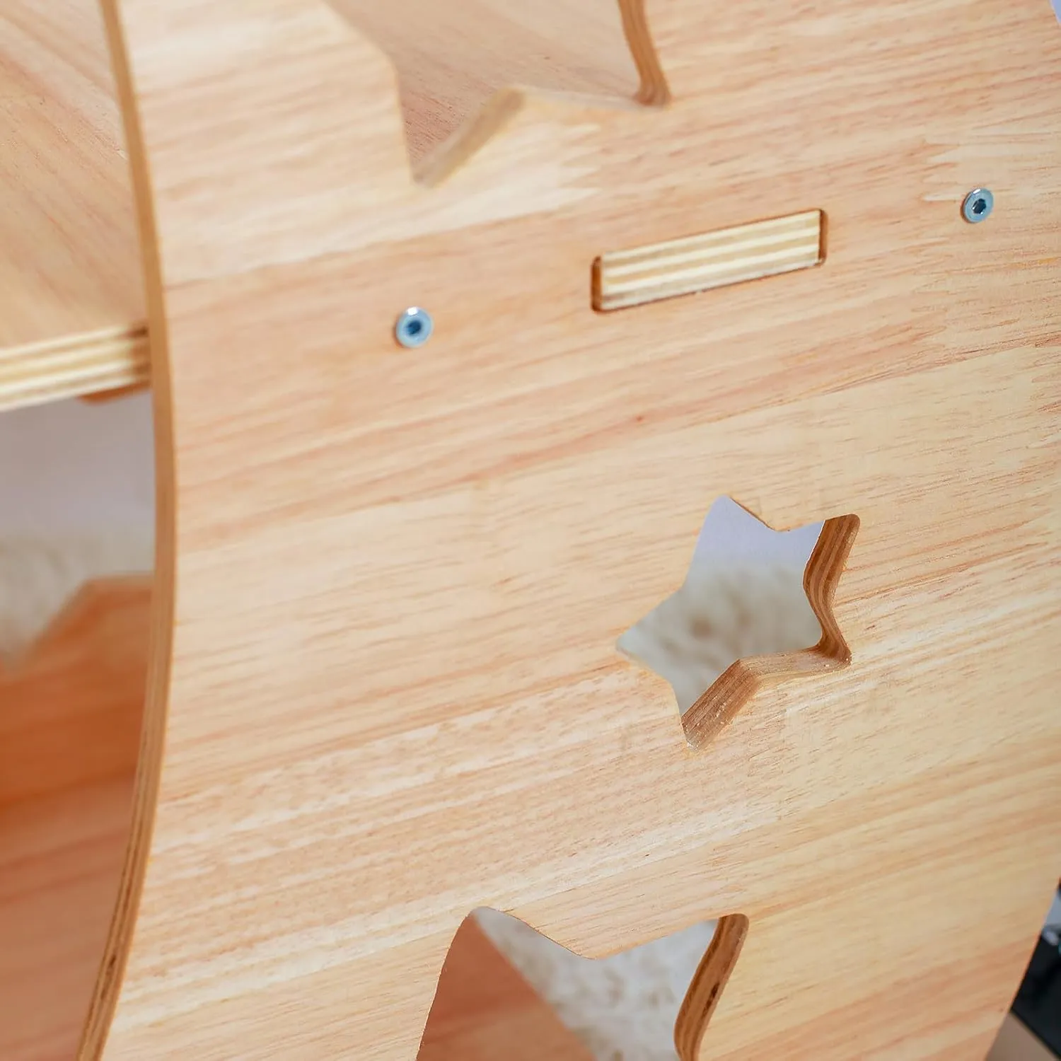 GalaxyCat Oasis - Multi-Level Wooden Cat Climber with Space Capsule