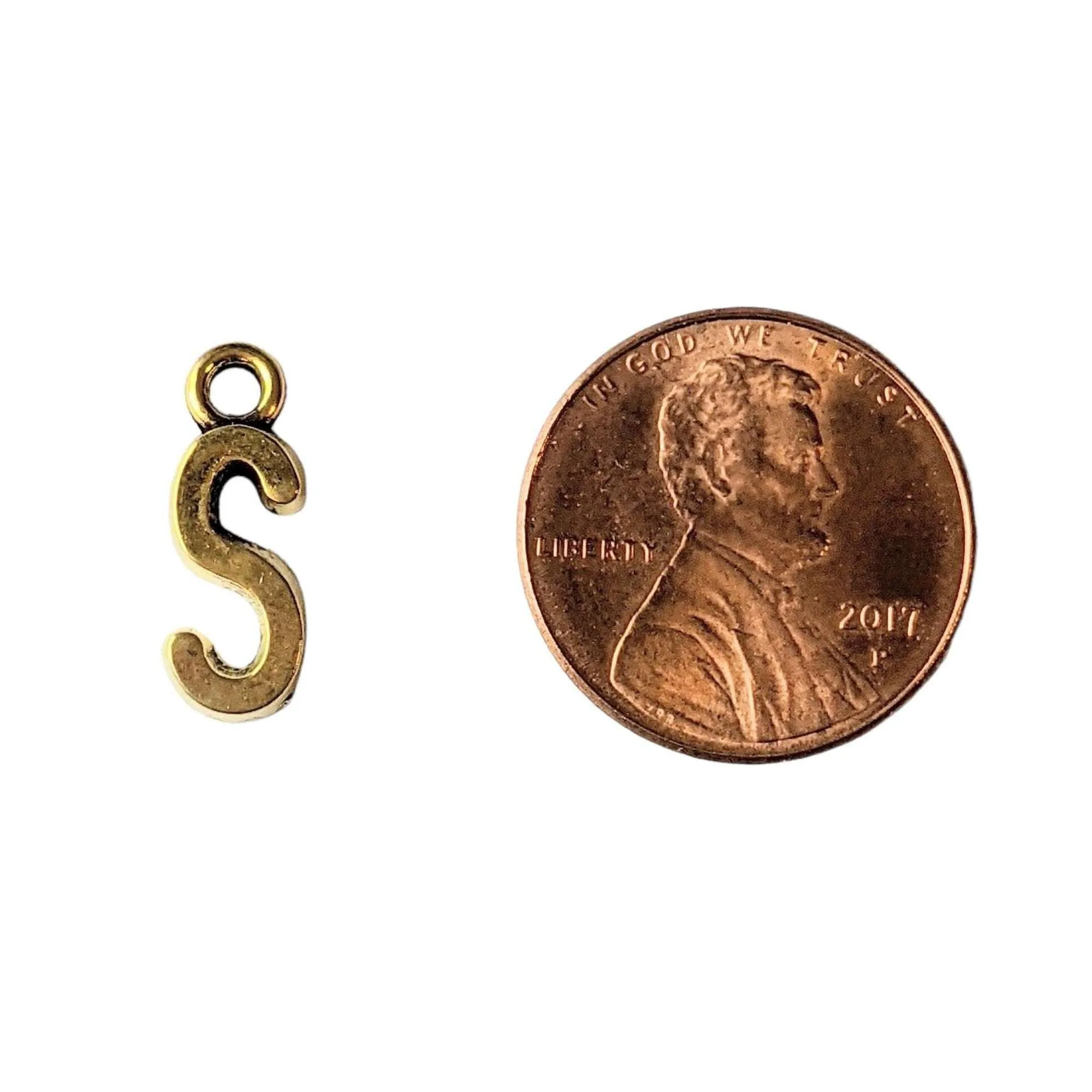 Gold Initial Charm - Letter S