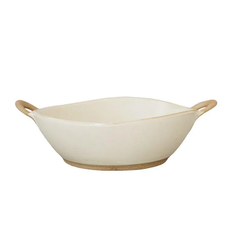Handcrafted Japanese Ceramic Bowl With Handles