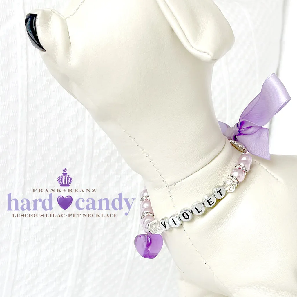 Hard Candy Luscious Lilac Dog Cat Necklace Luxury Pet Jewelry