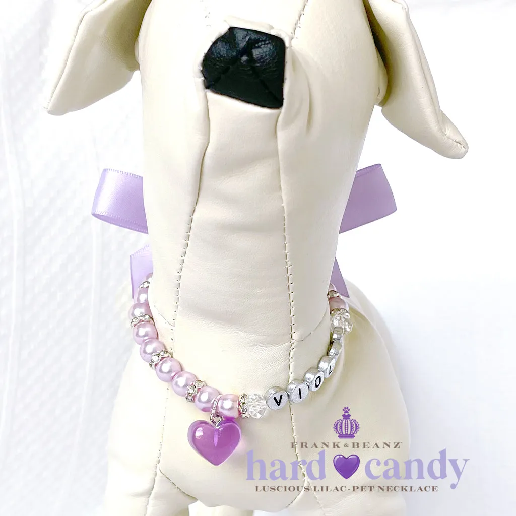 Hard Candy Luscious Lilac Dog Cat Necklace Luxury Pet Jewelry