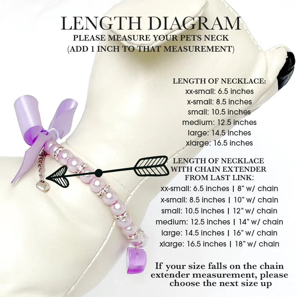 Hard Candy Luscious Lilac Dog Cat Necklace Luxury Pet Jewelry