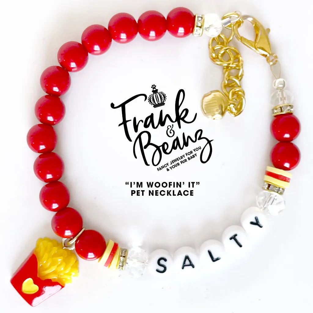 I'm Woofin' It Fries Dog Necklace Cat Necklace Luxury Pet Jewelry