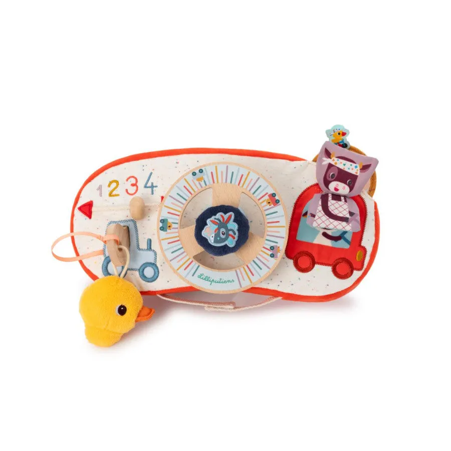 Lilliputiens Farm Car Activity Panel