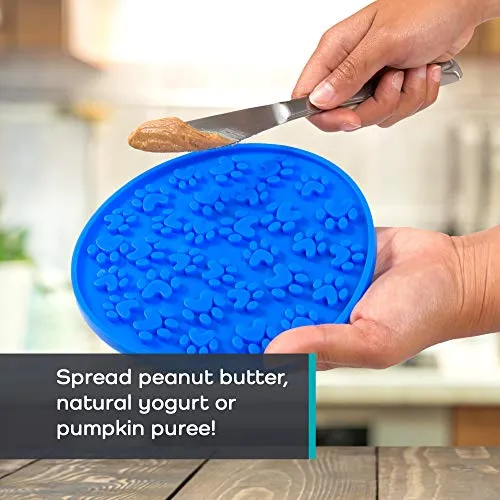 Matier Dog Peanut Butter Lick Pads w Suction Cups for Pet Bathing, Grooming & Training | 2 pcs