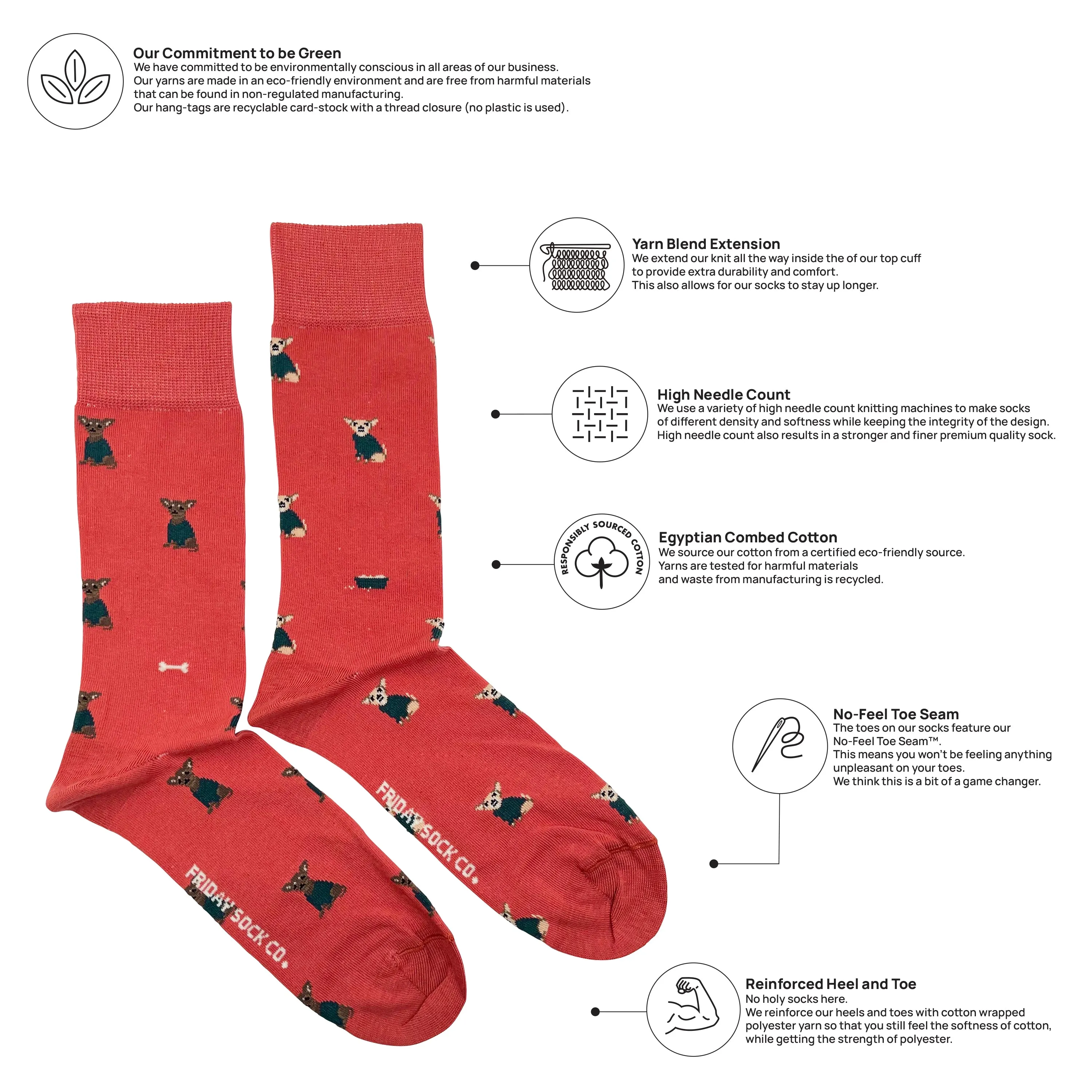 Men's Little Dogs in Sweaters Socks