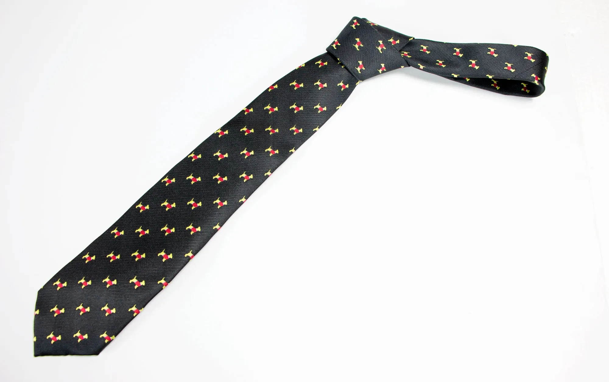 Men's Microfiber Woven Chihuahua Christmas Tie