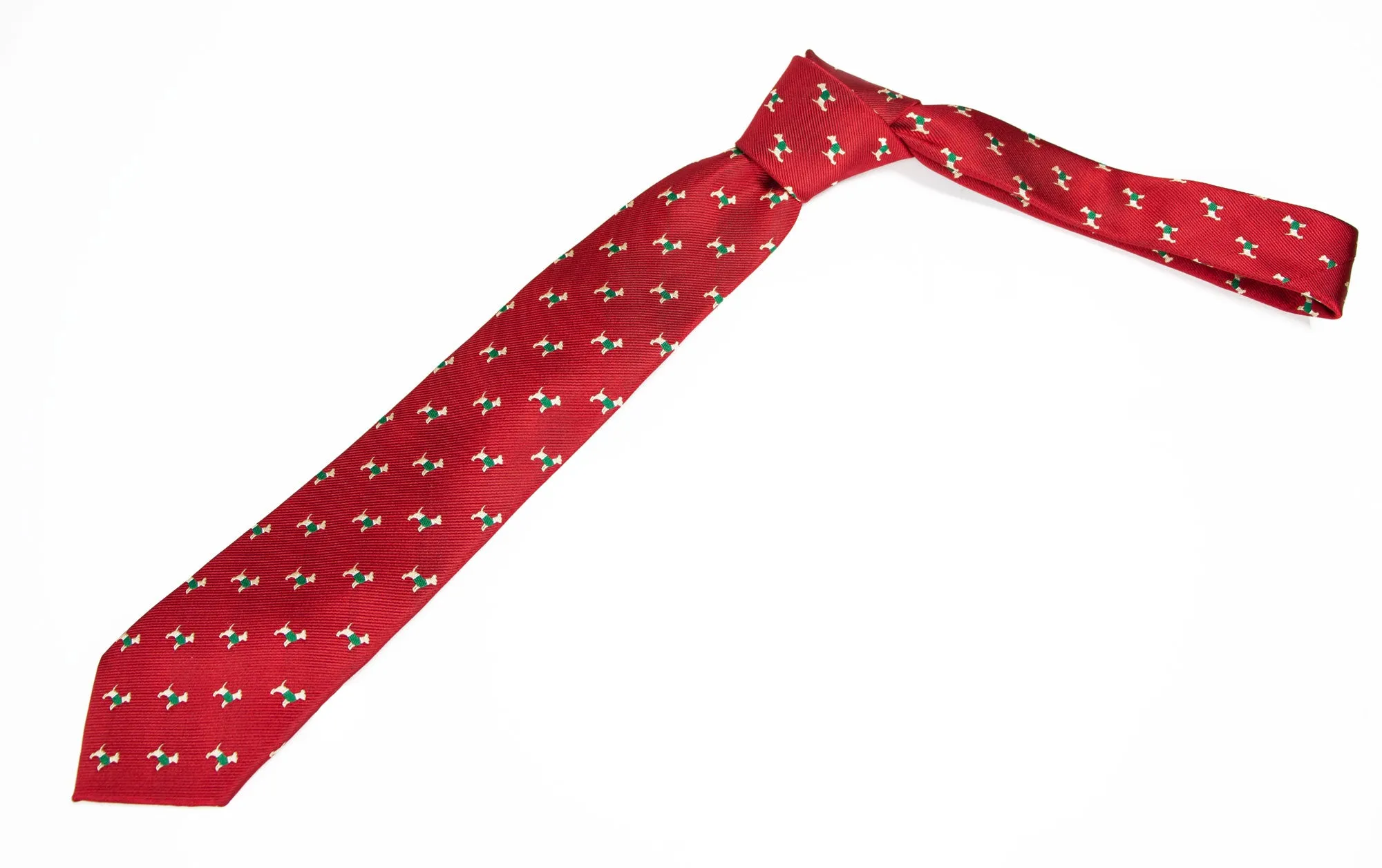 Men's Microfiber Woven Chihuahua Christmas Tie