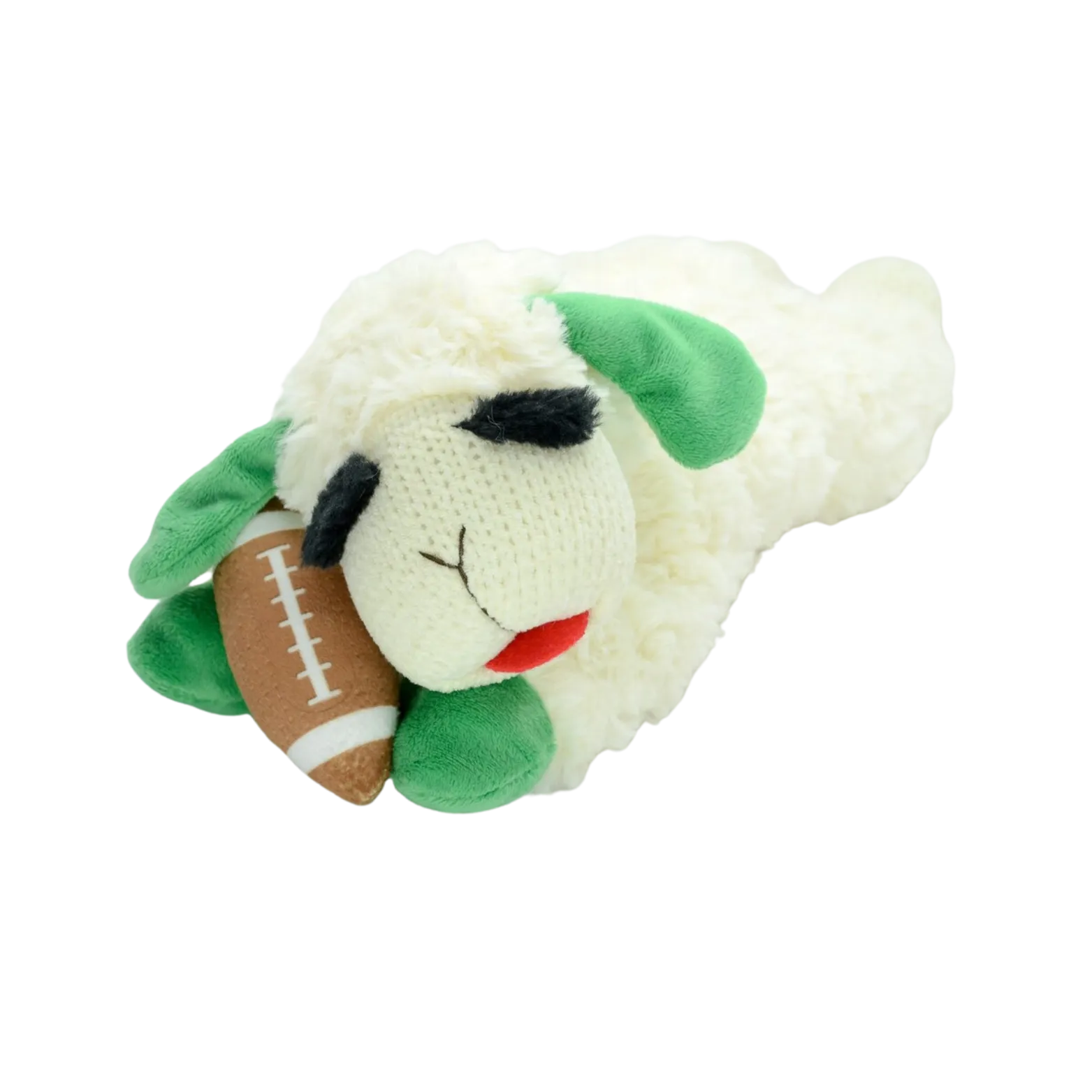 Multipet Tailgate Lamb Chop with Football Plush Dog Toy 10.5”