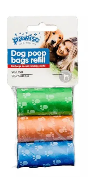 PAWISE  POOP BAGS REFILL X3
