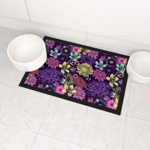 Pet Bowl Mats - Flowers