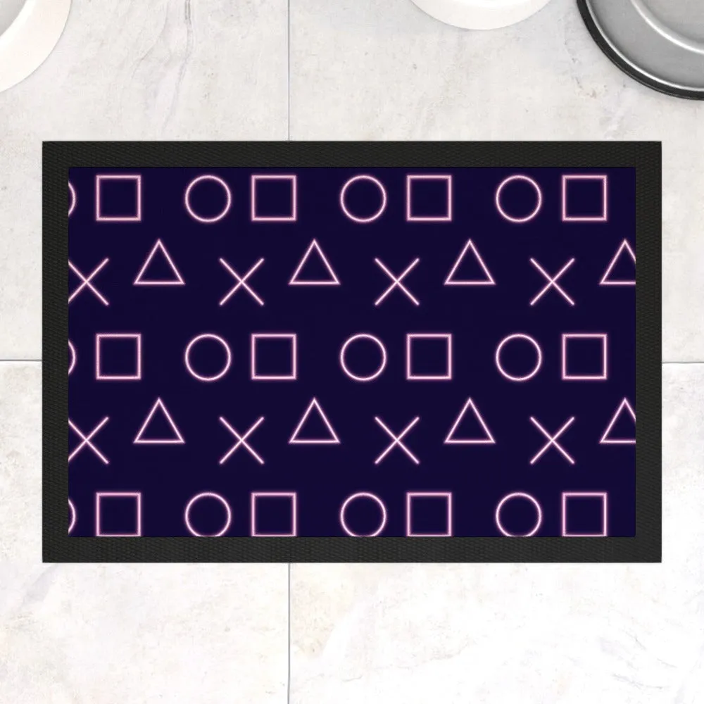 Pet Bowl Mats - Neon Gamer