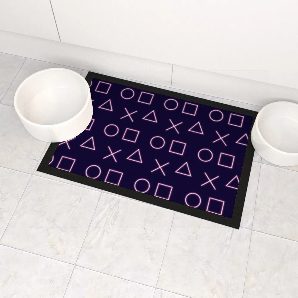 Pet Bowl Mats - Neon Gamer