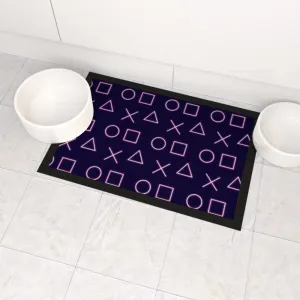 Pet Bowl Mats - Neon Gamer
