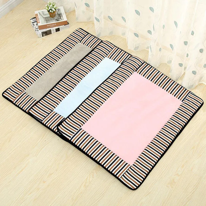 Pet fashion striped outdoor mat