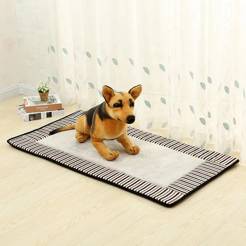 Pet fashion striped outdoor mat