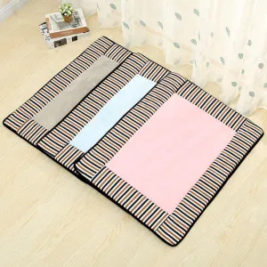 Pet fashion striped outdoor mat