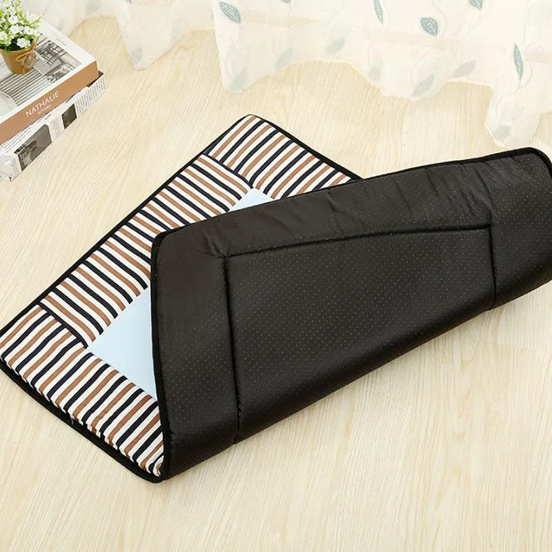 Pet fashion striped outdoor mat