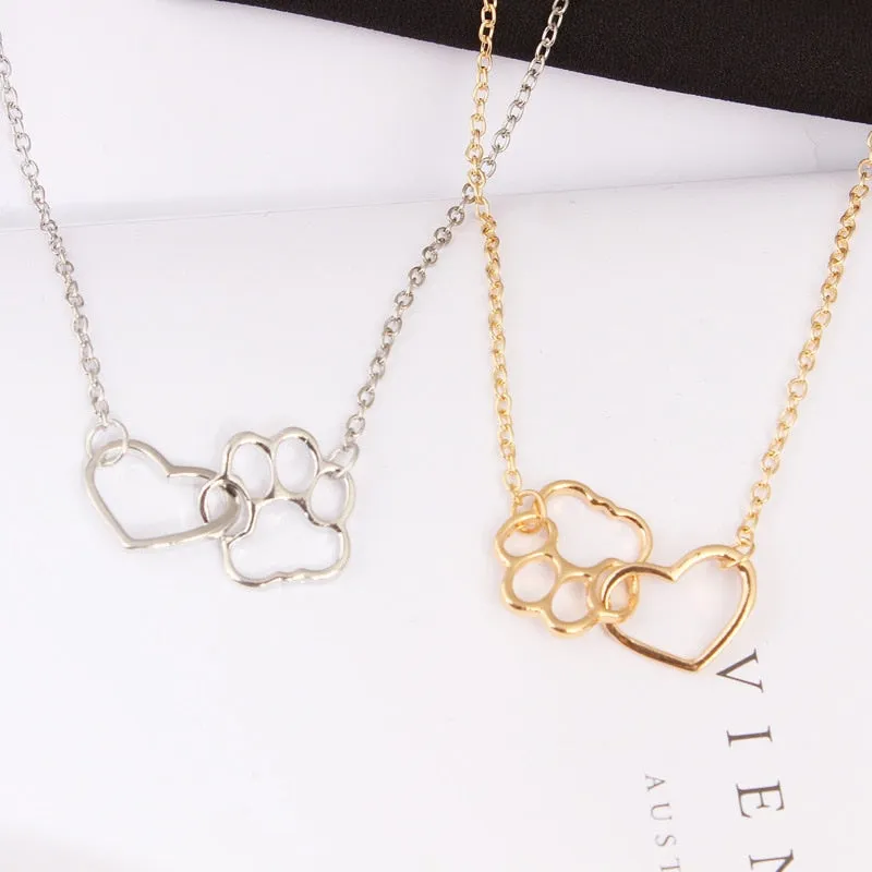 Pet Paw&Heart Necklaces