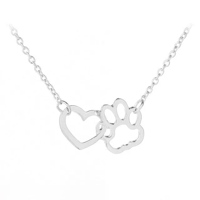 Pet Paw&Heart Necklaces