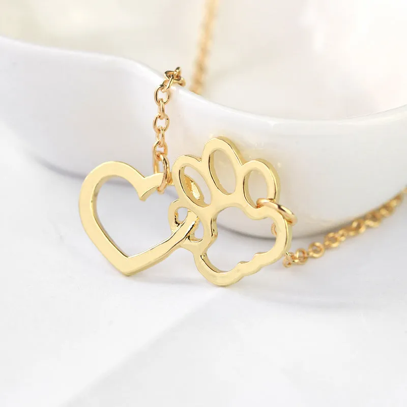 Pet Paw&Heart Necklaces