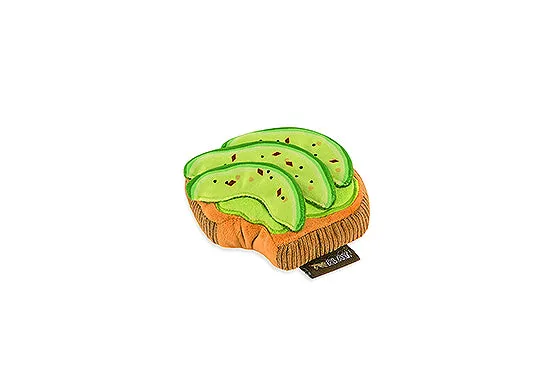 P.L.A.Y. Barking Brunch MINI Plush Dog toys, Avo-doggo Toast (mini sized)