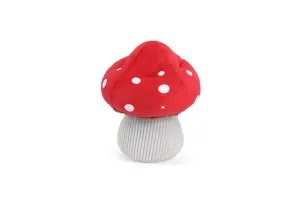 P.L.A.Y. Blooming Buddies Squeaky Plush Dog toys, Mutt's Mushroom