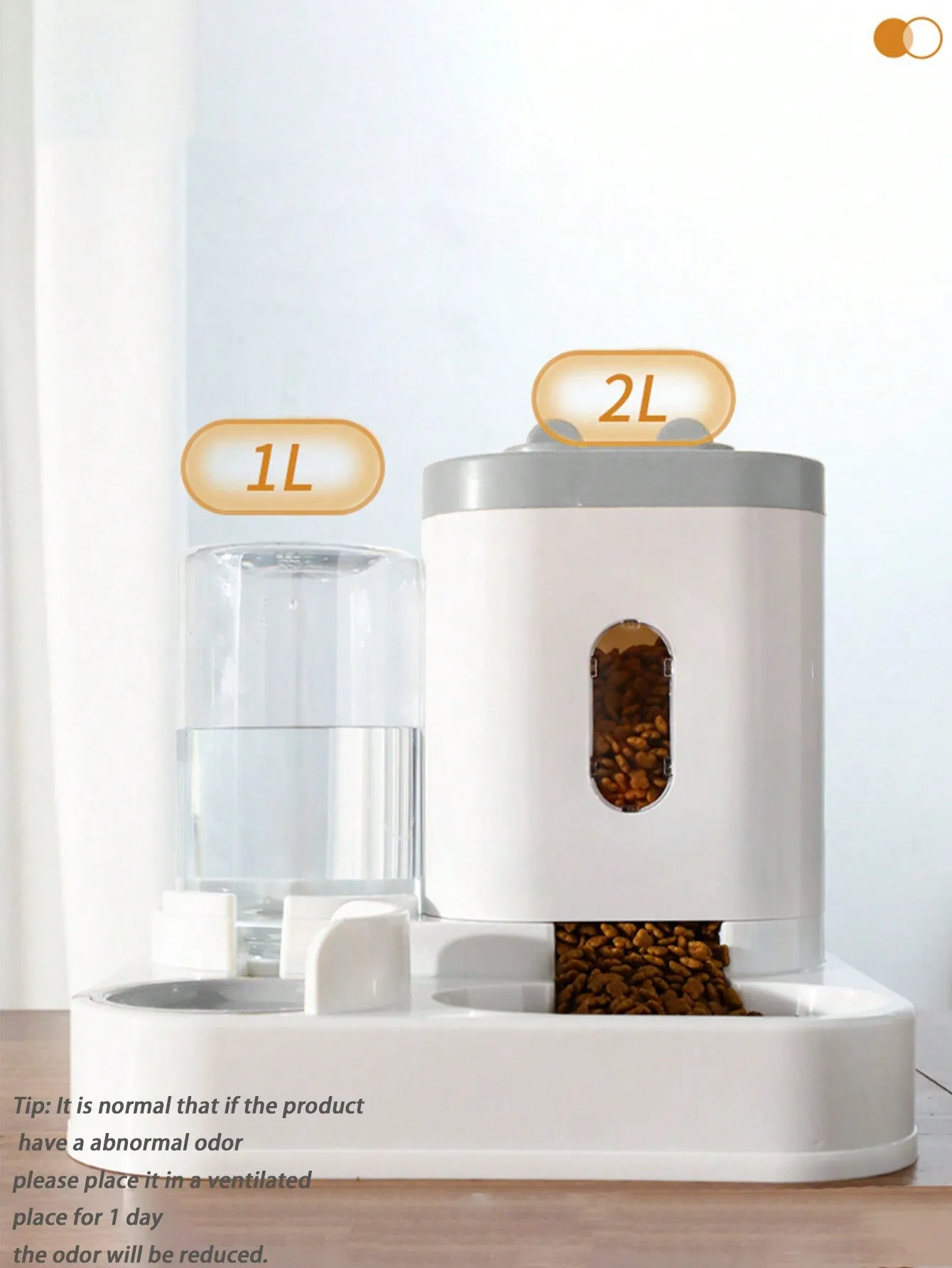 Rabbit Ear Design Automatic Feeder & Water Dispenser For Cats And Pets
