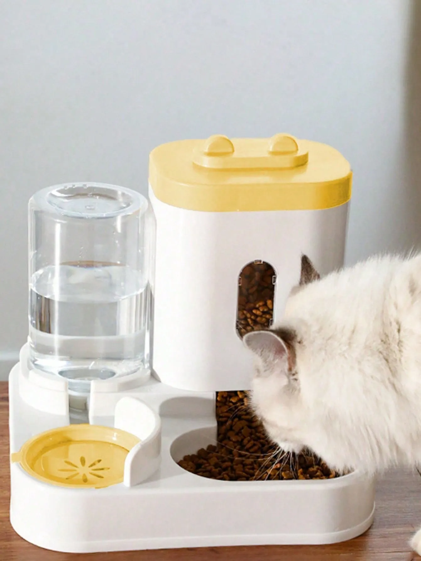 Rabbit Ear Design Automatic Feeder & Water Dispenser For Cats And Pets